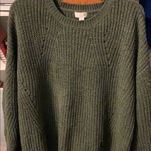 Army green sweater